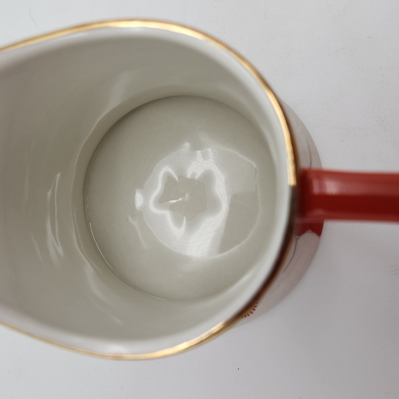 Anthropologie Grace White Daisy Cream Pitcher & Sugar Bowl  Gold Trim. - Picture 8 of 10